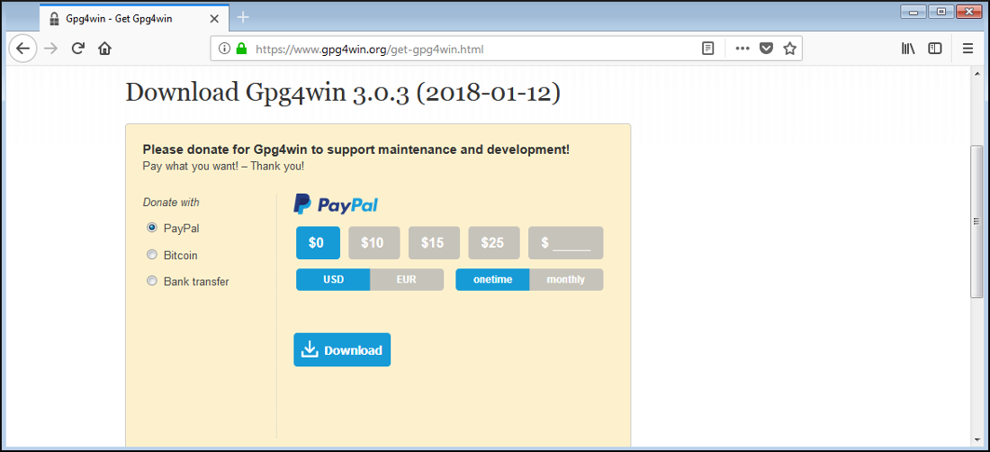 gpg4win donation site